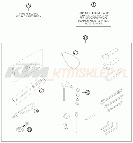 Schemat "dodatki opcjonalne" do KTM 990 SUPERMOTO R ABS