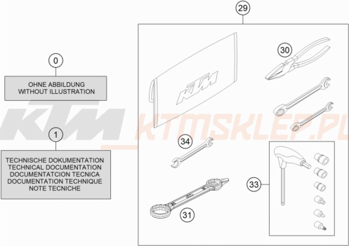 Schemat "Dodatki opcjonalne" do KTM 125 SX