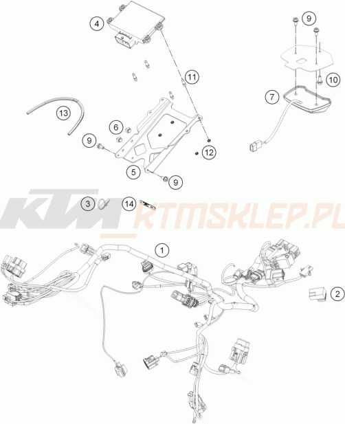 Schemat "wiązka elektryczna" do KTM RC 250 R