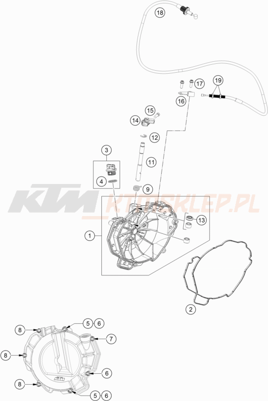 Schemat "pokrywa sprzęgła" do KTM 790 Duke