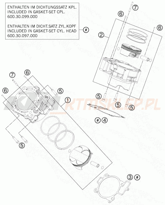 Schemat "cylinder" do KTM 990 SUPERMOTO R