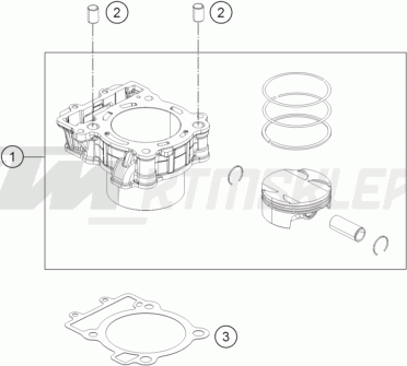 Schemat "cylinder" do KTM 390 DUKE