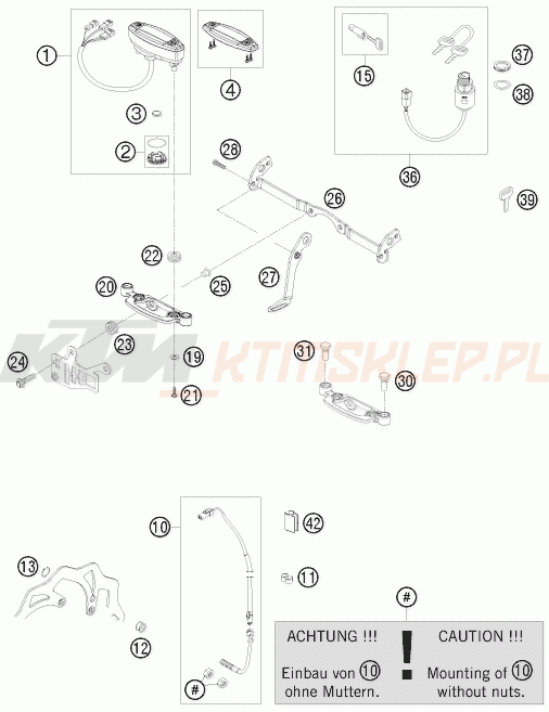 Schemat "system zabezpieczający" do KTM 530 EXC-R