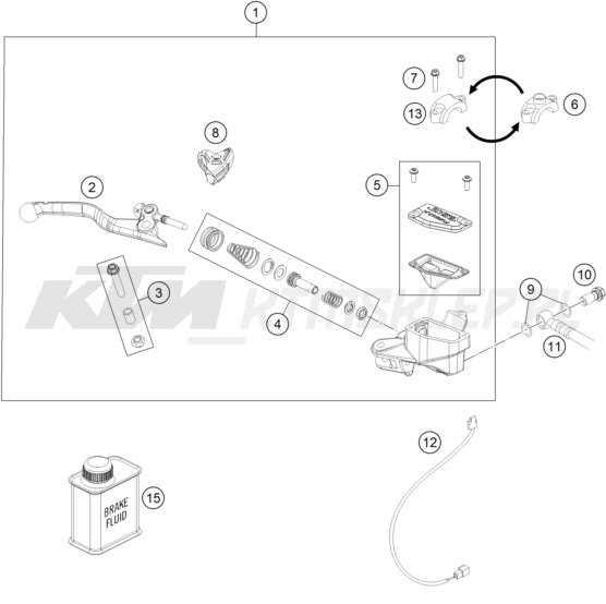 Schemat "pompa hamulca przedniego" do KTM FREERIDE E-XC