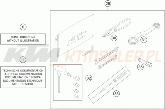 Schemat "dodatki opcjonalne" do KTM 450 RALLY FACTORY REPLICA