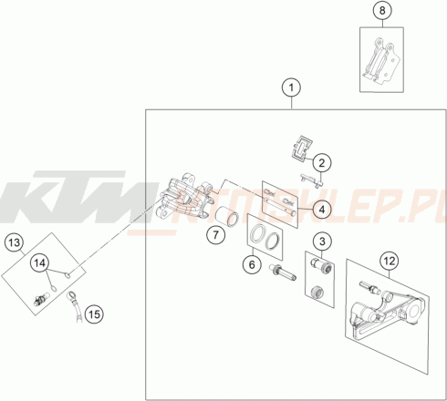 Schemat "zacisk hamulcowy tył" do KTM 85 SX 17/14