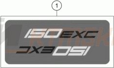 Schemat "naklejki" do KTM 150 EXC