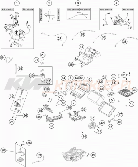 Schemat "wiązka elektryczna" do KTM 1050 ADVENTURE ABS