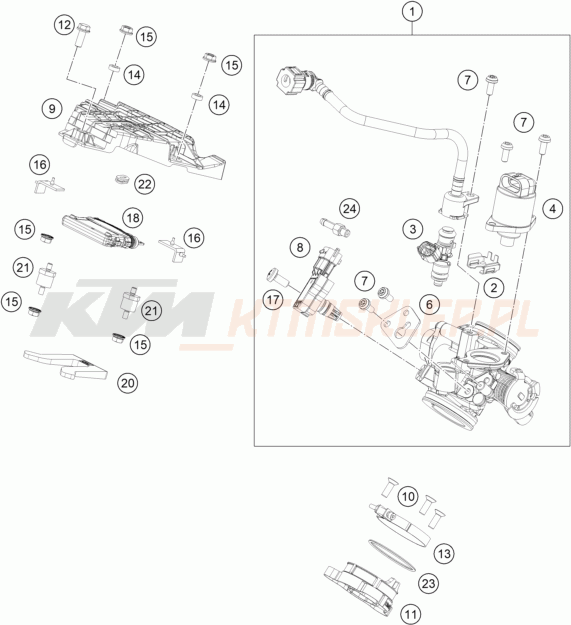 Schemat "wtrysk paliwa" do KTM 200 DUKE