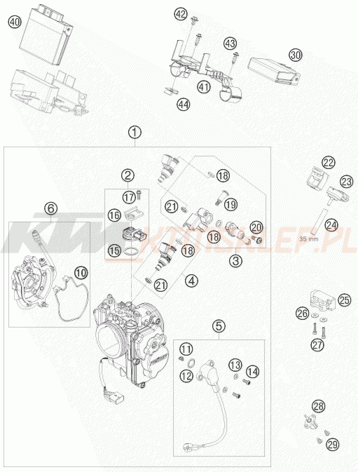 Schemat "wtrysk paliwa" do KTM 690 SUPERMOTO