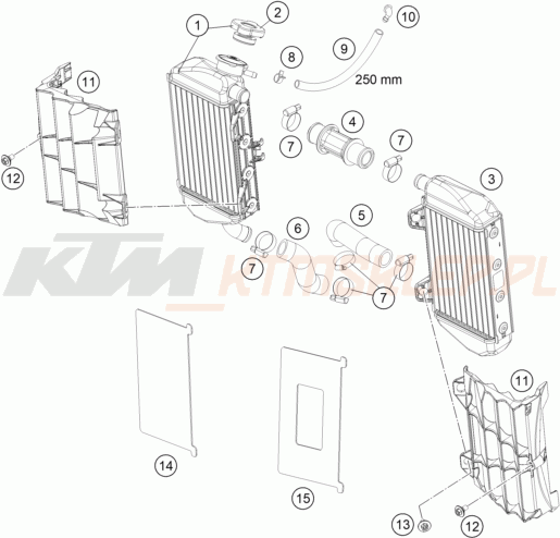 Schemat "układ chłodzenia" do KTM 85 SX 17/14