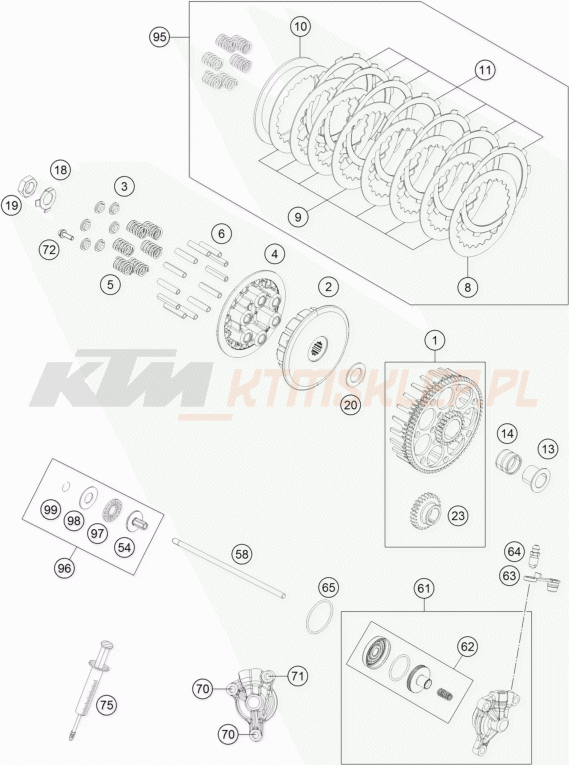 Schemat "sprzęgło" do KTM FREERIDE 250 R