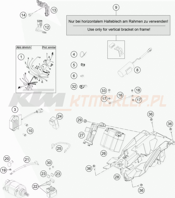 Schemat "wiązka elektryczna" do KTM 450 XC- F
