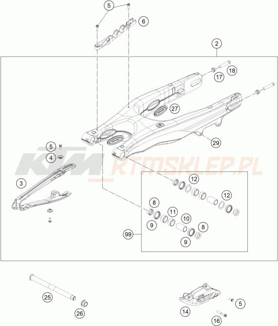 Schemat "wahacz" do KTM 350 SX-F