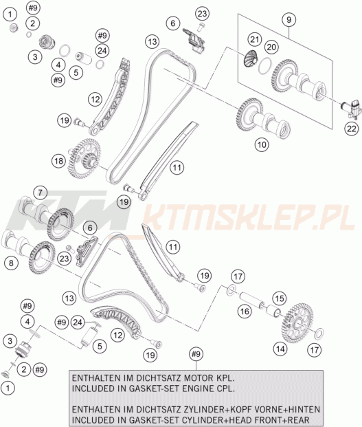Schemat "układ rozrządu" do KTM 1190 ADVENTURE ABS