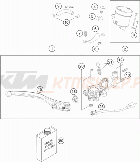 Schemat "Przedni hamulec" do KTM 990 SUPER DUKE R