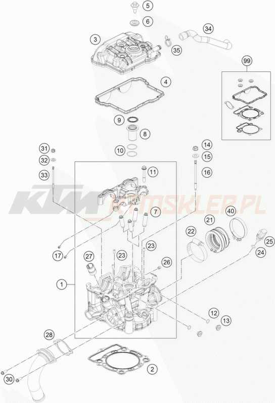 Schemat "głowica" do KTM FREERIDE 350
