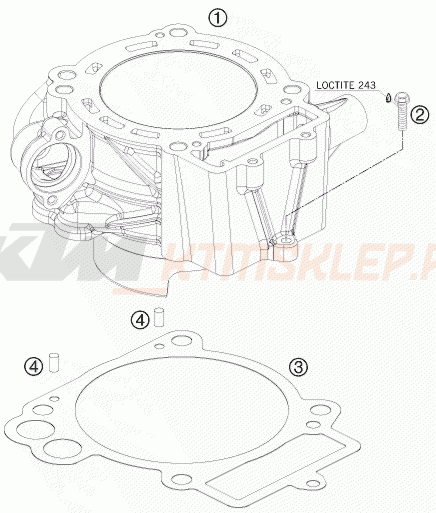 Schemat "cylinder" do KTM 690 SUPERMOTO R