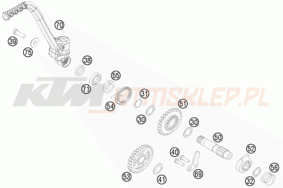 Schemat "kopniak" do KTM 150 SX