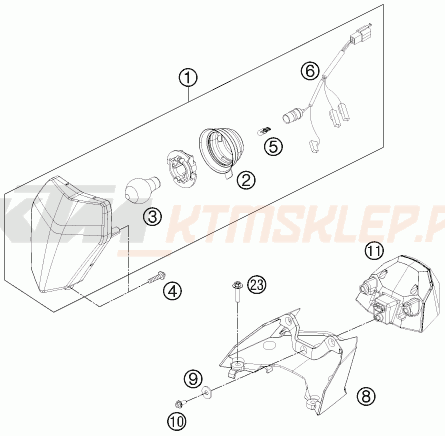 Schemat "oświetlenie" do KTM 525 XC ATV