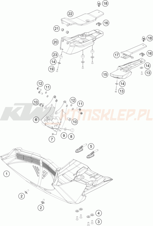 Schemat "osłona silnika" do KTM KTM 450 RALLY REPLICA