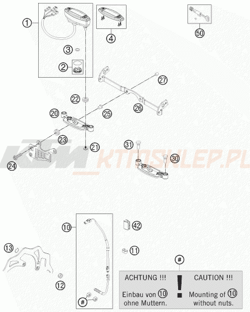 Schemat "system zabezpieczający" do KTM 125 EXC SIX-DAYS