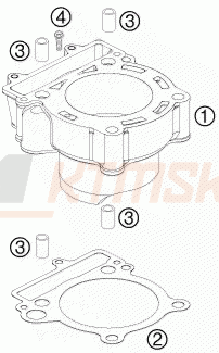 Schemat "cylinder" do KTM 250 SXS-F