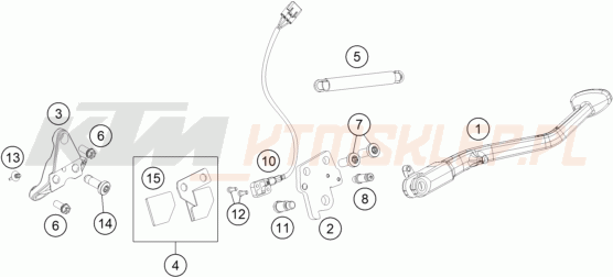 Schemat "stopki postojowe" do KTM 1290 SUPER DUKE GT