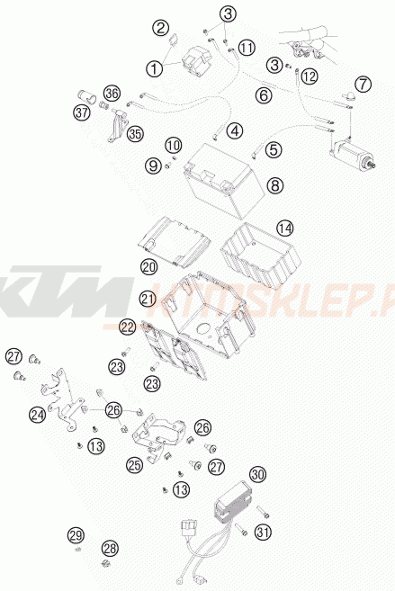 Schemat "akumulator" do KTM 990 ADVENTURE R