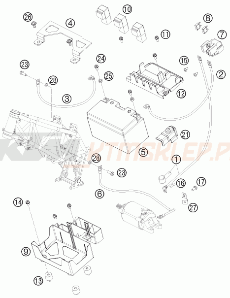 Schemat "akumulator" do KTM 690 ENDURO R