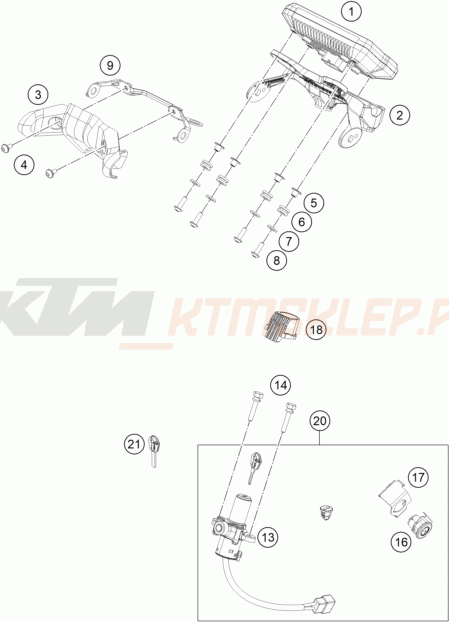 Schemat "system zabezpieczający" do KTM 125 DUKE