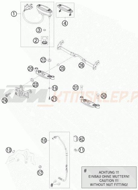 Schemat "system zabezpieczający" do KTM 250 EXC-F SIX DAYS
