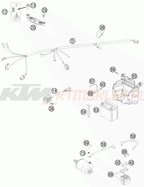Schemat "wiązka elektryczna" do KTM 450 XC-W SIX DAYS