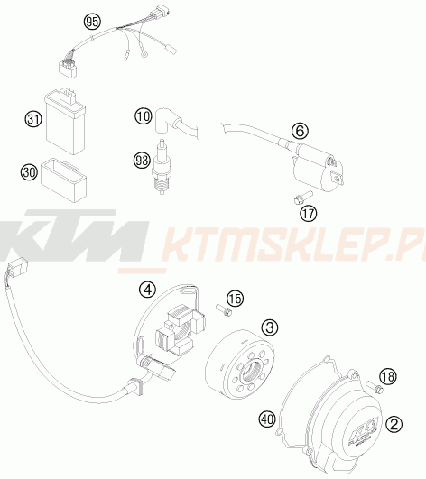 Schemat "układ zapłonowy" do KTM 85 SXS 17/14
