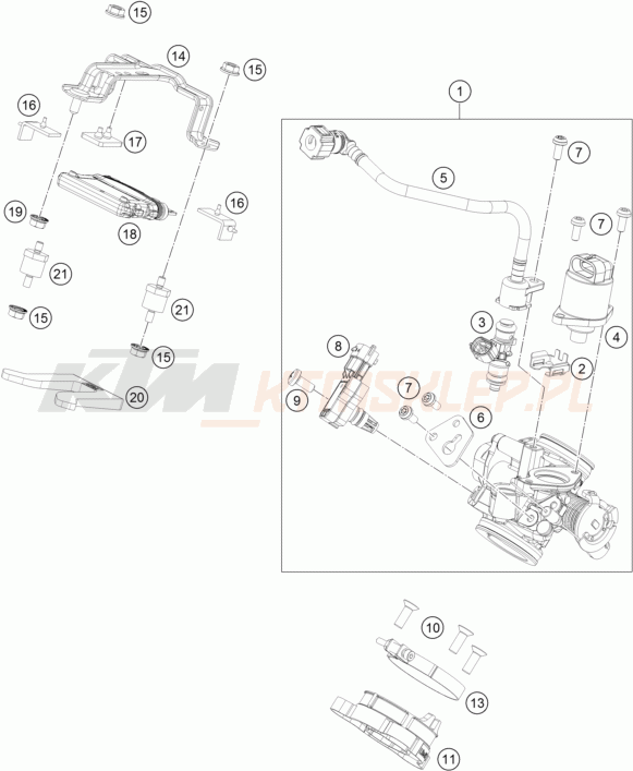Schemat "wtrysk paliwa" do KTM 125 DUKE