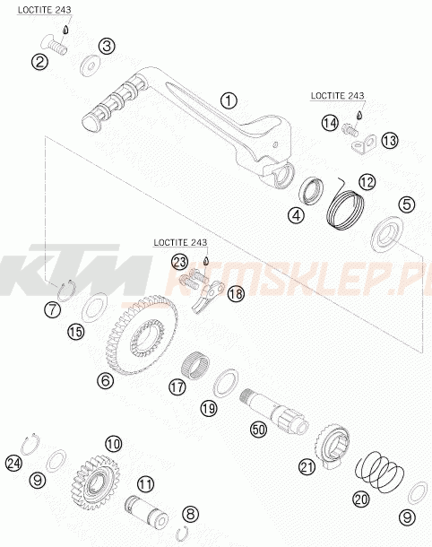 Schemat "kopniak" do KTM 530 EXC-R