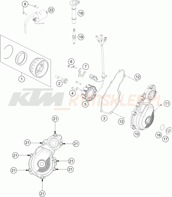 Schemat "układ zapłonowy" do KTM 350 SX-F