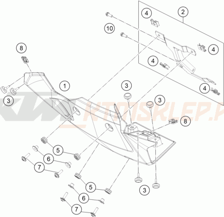 Schemat "osłona silnika" do KTM 1390 SUPER ADVENTURE S EVO, black