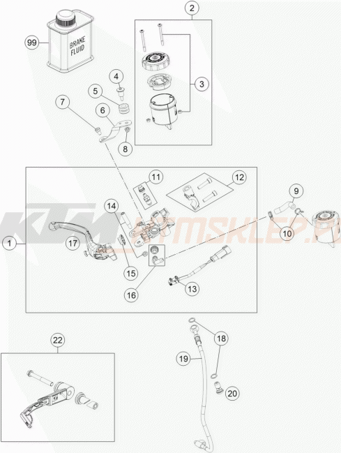 Schemat "pompa hamulca przedniego" do KTM 1290 SUPERDUKE R S.E. ABS