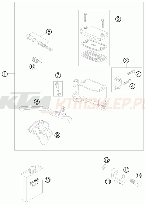 Schemat "przedni hamulec" do KTM 990 ADVENTURE ABS