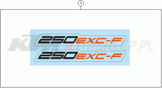 Schemat "naklejki" do KTM 250 EXC-F