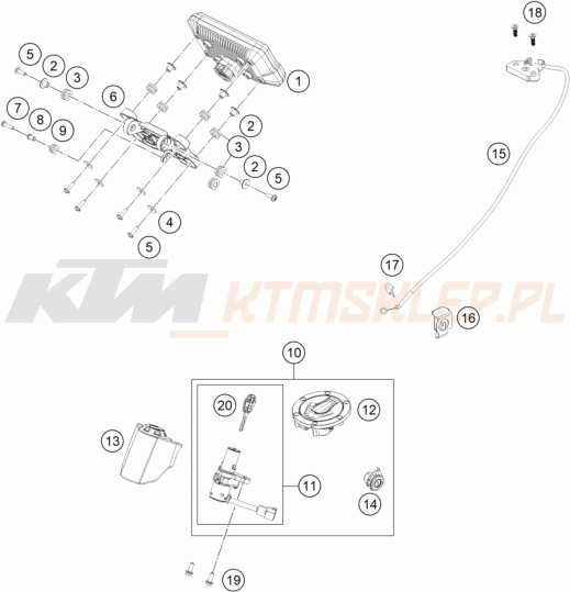 Schemat "system zabezpieczający" do KTM 250 Adventure