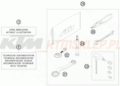 Schemat "dodatki opcjonalne" do KTM 505 XC-F