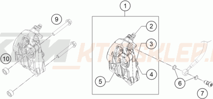 Schemat "zacisk hamulcowy + tarcza przód" do KTM 390 ADVENTURE