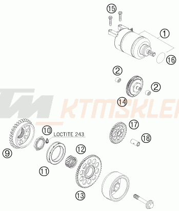 Schemat "rozrusznik" do KTM 450 SX-F
