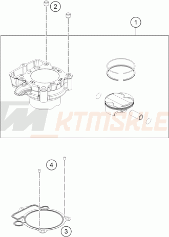 Schemat "cylinder" do KTM 250 XC-F