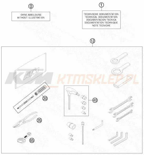Schemat "dodatki opcjonalne" do KTM 990 ADVENTURE ABS