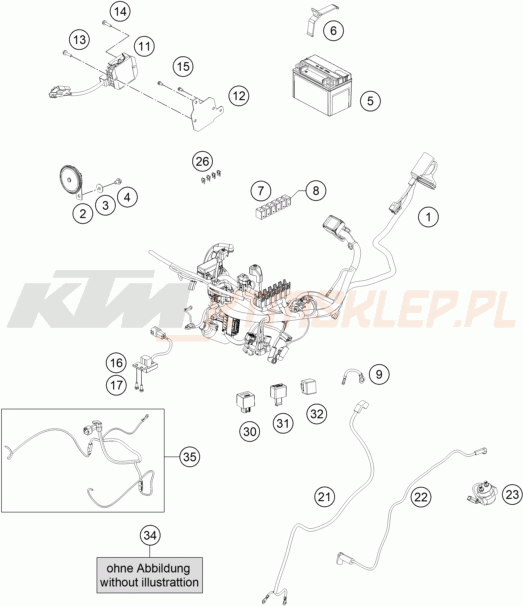 Schemat "wiązka elektryczna" do KTM RC 390