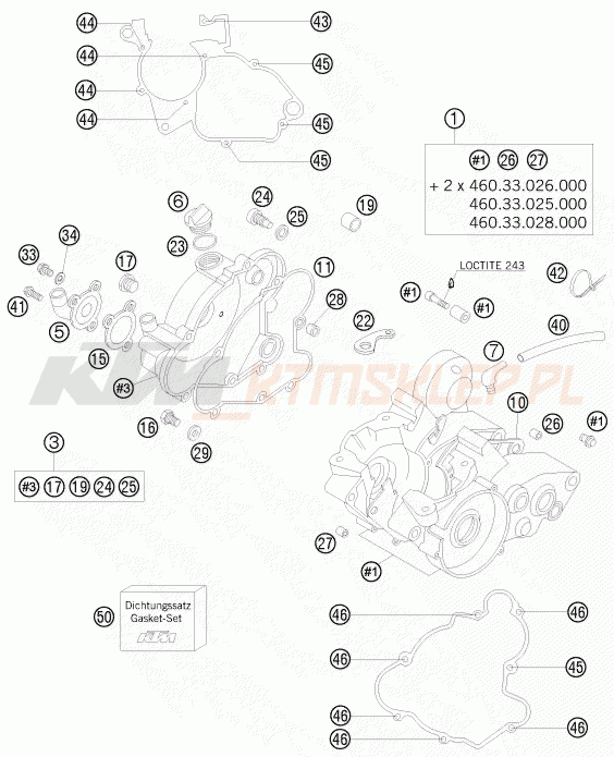 Schemat "kartery" do KTM 65 SX