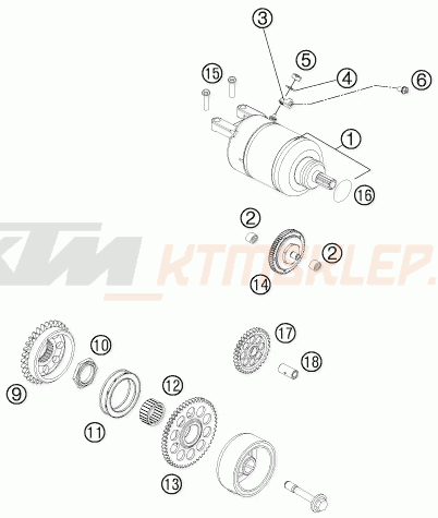 Schemat "rozrusznik" do KTM 450 RALLY FACTORY REPLICA